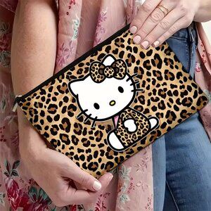HELLO KITTY Leopard Print Large Cosmetic Bag BRAND-NEW & SO CUTE!